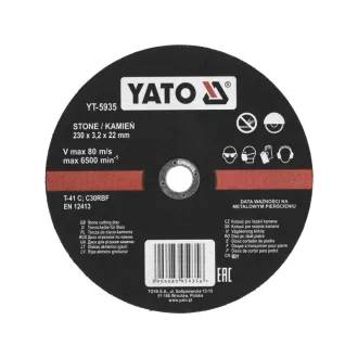 YATO Disc de tăiere pentru piatră 230 x 3,2 x 22 mm