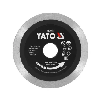   YATO Disc de tăiere diamantat 115 x 1,6 x 10 x 22,2 mm continuu