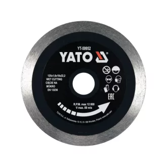   YATO Disc de taiere diamantat 125 x 1,6 x 10 x 22,2 mm continuu
