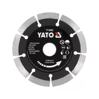   YATO Disc de tăiere din diamant 125 x 2,0 x 10 x 22,2 mm segmentat