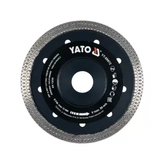   YATO Disc de tăiere cu diamant, 125 x 1,6 x 10 x 22,2 mm continuu