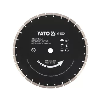   YATO Disc de tăiere cu diamant 400 x 3,6 x 10,0 x 25,4 mm segmentat