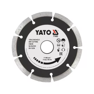   YATO Disc de tăiere cu diamant 125 x 2,2 x 8,0 x 22,2 mm segmentat