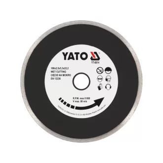   YATO Disc de tăiere diamantat 180 x 2,5 x 5,3 x 22,2 mm continuu