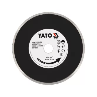   YATO Disc de tăiere diamantat 200 x 2,2 x 5,3 x 25,4 mm continuu