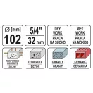 YATO Carotă de găurit cu diamant 102 mm