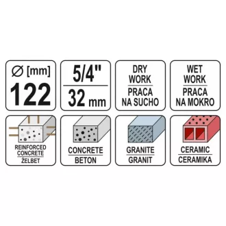 YATO Trăpaș de diamant 122 mm