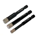 YATO Set de decupatoare circulare cu diamant 3 piese 6, 8, 10 mm cu încleiere de bit pentru utilizare umedă/uscată