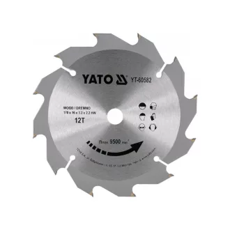 YATO Disc de tăiere pentru lemn 170 x 16 x 2,2 mm / 12T