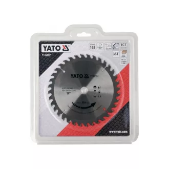 YATO Disc de tăiat pentru lemn 165 x 16 x 1,5 mm / 36T