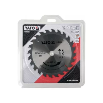 YATO Disc de tăiat lemn 190 x 20 x 1,5 mm / 24T