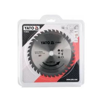 YATO Disc de ferăstrău pentru lemn 190 x 20 x 1,5 mm / 36T