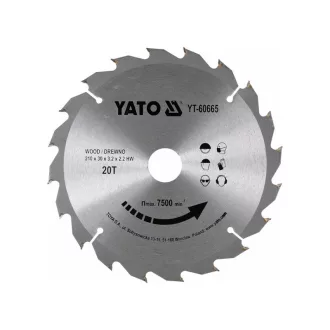 YATO Disc pentru tăierea lemnului 210 x 30 x 2,2 mm / 20T