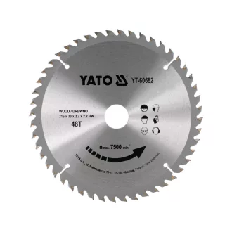 YATO Disc pentru tăiat lemn 216 x 30 x 2,2 mm / 48T