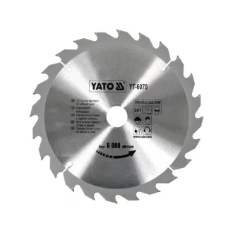 YATO Disc de tăiere pentru lemn 250 x 30 x 2,2 mm / 24T