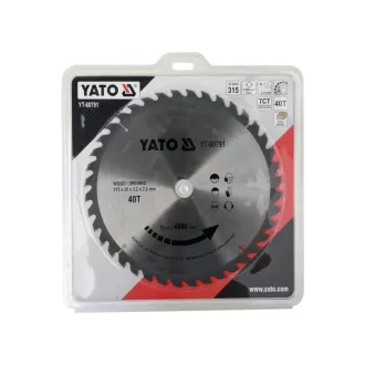 YATO Disc de tăiere pentru lemn 315 x 30 x 3,2 mm / 40T