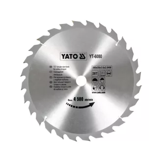 YATO Disc de tăiat lemn 350 x 30 x 2,5 mm / 28T