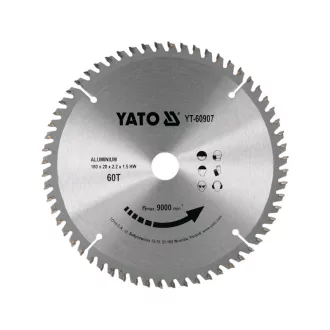 YATO Disc de tăiat pentru aluminiu 180 x 20 x 1,5 mm / 60T