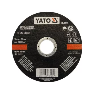 YATO Disc de tăiat pentru metal 115 x 1,2 x 22 mm inox