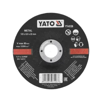 YATO Disc de curățare pentru metal 125 x 8,0 x 22,2 mm