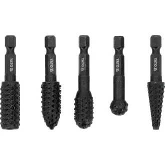   YATO Set de freze turbo pentru lemn cu 5 piese cu prindere de bit