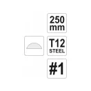 YATO Pilă jumătate rotundă 250 mm / #1 grosier