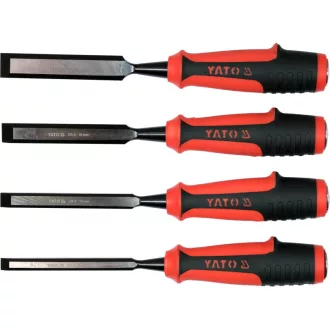   Set de dălți pentru lemn YATO cu 4 piese cu mâner de plastic 10-12-16-20 mm CrV