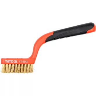   YATO Perie de sârmă cu mâner din plastic îndoit pe 3 rânduri