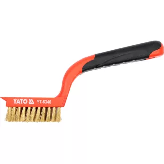   YATO Perie de sârmă cu mâner din plastic pe 5 rânduri, alamă