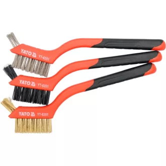   Set de perii de sârmă YATO cu 3 părți mâner din plastic de 180 mm