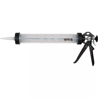 YATO Pistol pentru mastic 600 ml din aluminiu închis