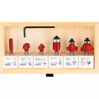 YATO Set de freze superioare 6 piese de 6 mm