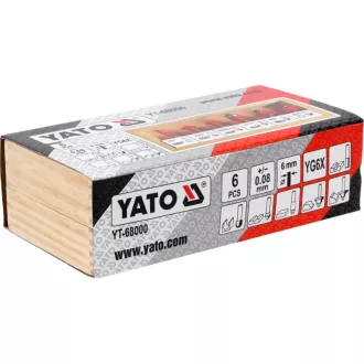 YATO Set de freze superioare 6 piese de 6 mm
