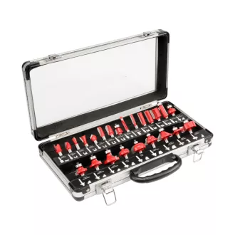 YATO Set de freză superioară, 24 piese, 8 mm