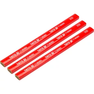 YATO Creion de tâmplărie 175 mm pentru lemn roșu (3 buc)