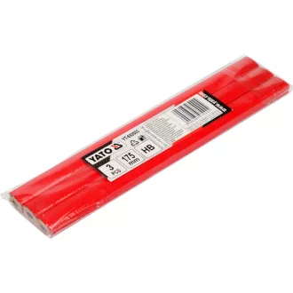 YATO Creion de tâmplărie 175 mm pentru lemn roșu (3 buc)