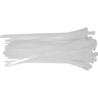   YATO Colier de prindere cu eliberare 7,6 x 250 mm alb (100 bucăți)
