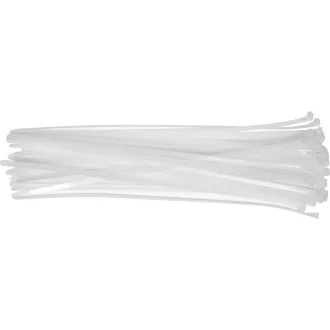   YATO Coliere de cablu detașabile 7,6 x 400 mm albe (100 buc)