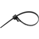 YATO Legătură de cablu detașabilă 7,6 x 150 mm neagră (100 buc)