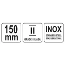 YATO Riglă oțel inoxidabil 150 mm