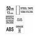 Bandă de măsurat YATO 50 mx 13 mm oțel
