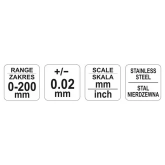 Etrier YATO 200/±0,02 mm