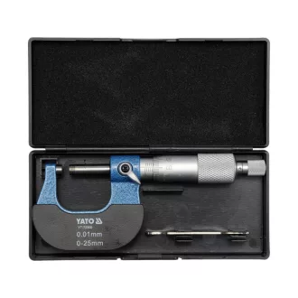 Micrometru YATO 0-25 mm +/-0,01 mm mecanic