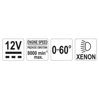 Lampa stroboscopica YATO xenon 12 V 0-60 grade