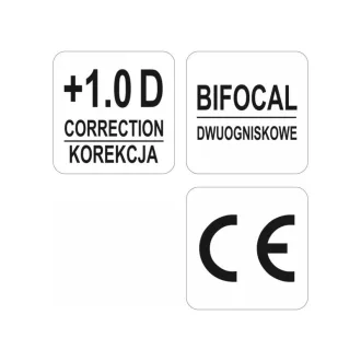 Ochelari de protecție bifocali YATO +1 apă limpede