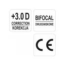 Ochelari de protecție bifocali YATO +3 limpezi la apă