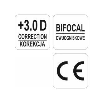 Ochelari de protecție bifocali YATO +3 limpezi la apă