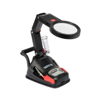 Suport de lipit YATO cu lupă și lumină LED