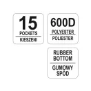 YATO Geantă pentru scule cu 15 buzunare
