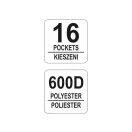 YATO Geantă pentru scule 12 buzunare deschise